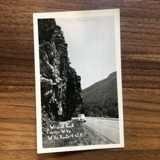 Rppc Wildcat Rock Cabins West Virginia,  Wv,  Wva Real Photo Post Card Route 4 28