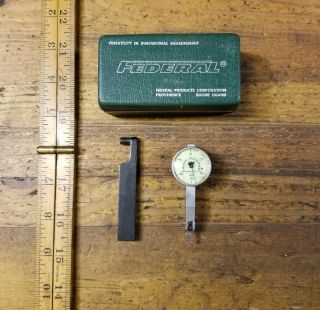 Vintage Dial Indicator • FEDERAL Antique Machinist Precision Measuring Tool ☆USA 2