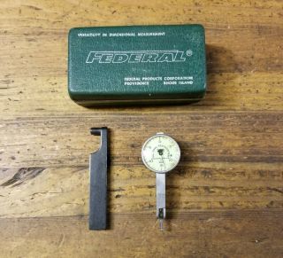 Vintage Dial Indicator • FEDERAL Antique Machinist Precision Measuring Tool ☆USA 3