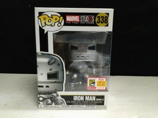 Funko Pop 2018 Sdcc Marvel 338 Iron Man (mark 1) Comic Con Official Sticker