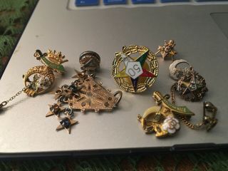 Group Of Collector Masonic And Other Pins/ All For One Money