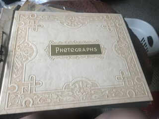 Vintage Photo Album Family Pictures/ Military Postcards Wi Ashland Duluth Mn