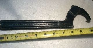J.  H.  Williams No.  474 Adjustable Hook Spanner Wrench 2 To 4 - 3/4 " Good Patina