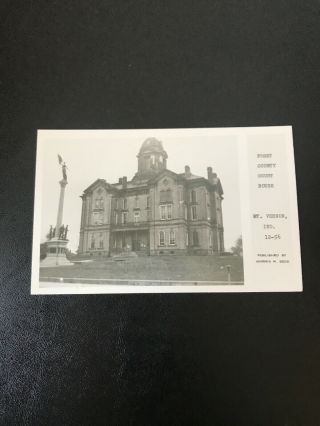 Vintage Photo Postcard Posey County Court House Mt Vernon Indiana