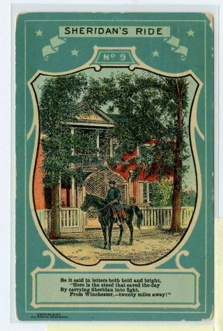 Vintage 1916 Postcard Civil War Gen.  Sheridan 