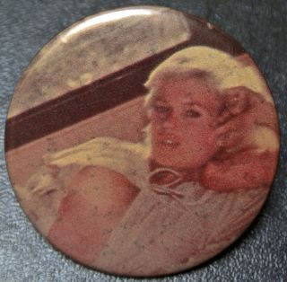 Vintage Jayne Mansfield Pinback - 2.  24” In Diameter - Scarce