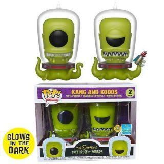 Funko Pop The Simpsons: Kang And Kodos Sdcc 2019 Exclusive Glow In The Dark