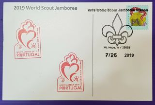 24th World Scout Jamboree 2019 / Postmark On Usps Official Postcard And Portugal