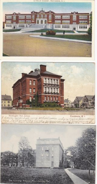Providence,  Ri,  3 - 1905/30s,  Schools - The Friends School,  Lasalle Acad,  Washing.  Park