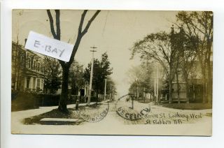 Canada - St Stephen Nb Rppc Real Photo Union Street View Looking West,  1907