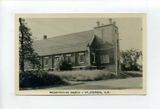 Canada,  Nb,  St Stephen,  Presbyterian Church,  Street,  Rppc Real Photo Postcard