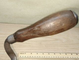 Vintage PS&W wood carvers inshave or bent drawknife Wood Carving tool 7