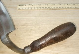 Vintage PS&W wood carvers inshave or bent drawknife Wood Carving tool 8
