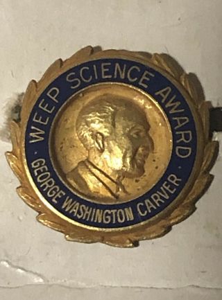 Vintage George Washington Carver 1/2 10k Gold Fill Weep Science Award Lapel Pin