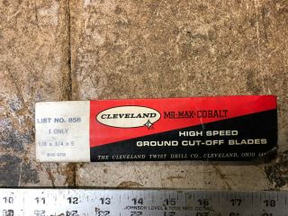 Machinist Tools Lathe Mill Cleveland Cut Off Blade 1/8 - 3/4 - 5 Drwx
