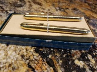 Vintage Wearever Mini Gold Fountain Ballpoint Pen Set Box