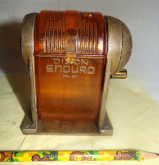 Vintage Dixon Enduro Pencil Sharpener No.  20 Orange From 1957