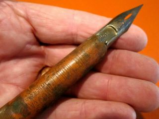 2 Vintage Wooden Dip Style Pens,  Large Size,  11” One Nib 4