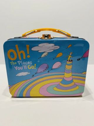 Rare Metal Lunch Box Pail Oh The Places You 