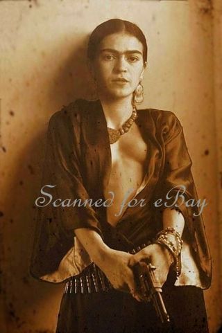 Mexican Artist Frida Kahlo As A Bandito A Very Rare Photo Of Her - Scary 1930s