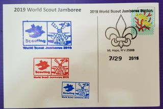 24th World Scout Jamboree 2019 Postmark On Usps Official Postcard And Nederland