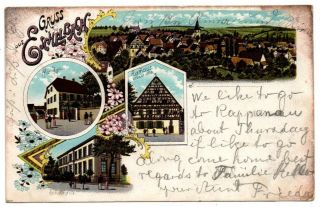 Germany German Baden Wurttemberg Grus Aus Eschelbach Multi View Postcard