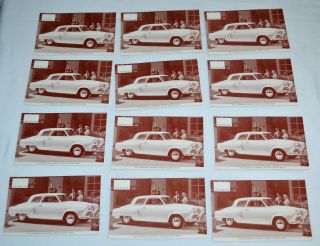 12 Vintage Post Card Postcards Studebaker Champion Sedan Auto Advertising
