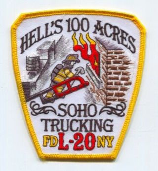 York City Fire Department Ladder 20 Patch Ny Hells 100 Acres Soho Trucking