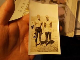 Vint Snapshot Photo,  Young Men,  Lifeguards,  Bathing Suits,  Bulge,  Gay Int