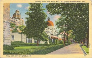 1942 Hot Springs,  Arkansas Vintage Postcard.  Bath House.  193/1b - H1546