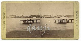 U.  S.  Navy Yard In Washington Dc American Scenery Photo Stereoview Card 19