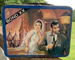 Bond XX Lunchbox Metal Ohio Arts Lunch Box Vintage 3