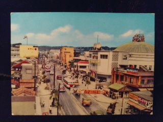 Postcard Kokusai Street Naha Okinawa Ryukyu Islands Air Mail 1962