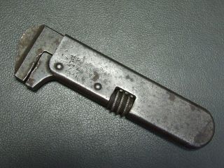 Vintage 6 1/8 " Indian Motocycles Adjustable Spanner Wrench Old Tool By Wakefield