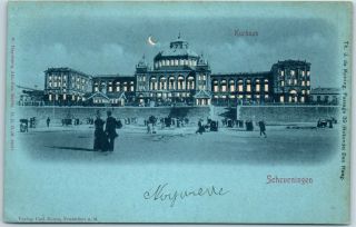 Vintage The Hague Netherlands Postcard Hold - To - Light " Kurhaus - Scheveningen "