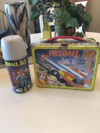 1964 Fireball Xl5 Lunchbox W/ Thermos