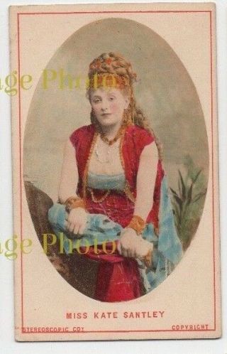 Old Cdv Photo Actress Kate Santley London Stereoscopic Photographic Co.  C.  1880