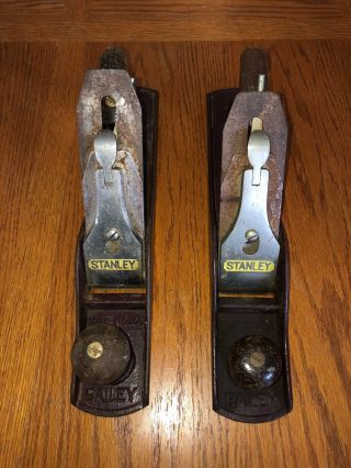 Vintage Stanley Handyman H1205 Two No.  5 Size Hand Planes,  Old Carpenters Tool 2