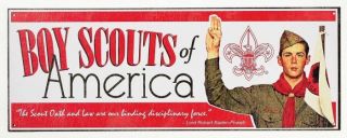 Boy Scouts Of America Oath Law Big Metal Collectors Sign Fathers Day Gift