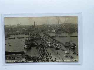 M3643 Photographic Postcard.  Galata Kopruso,  Istanbul,  Turkey