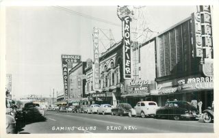 Reno,  Nevada - Gaming Clubs - Iconic Gambling Casinos - Old Real Photo Postcard