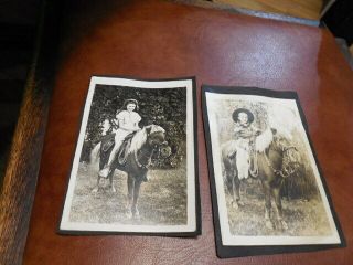 Old Photos Children Horse Back Cowboy