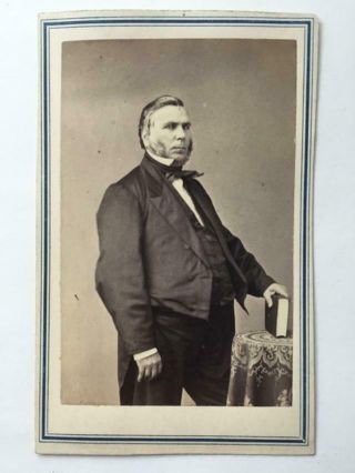 Antique 1800s Civil War Era Cdv Photo Important Man Hallett York