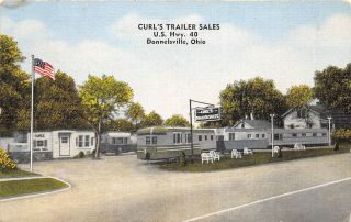 Donnelsville Ohio 1940s Postcard Curl 