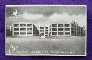 Coro Factory,  Point Street,  Providence,  Rhode Island Ri 1954 Vintage Postcard