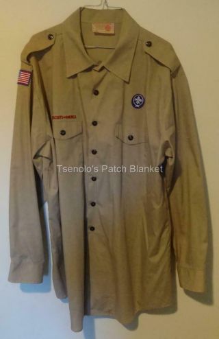 Boy Scout Now Scouts Bsa Uniform Shirt Size Adult 2x - Large Ls 098