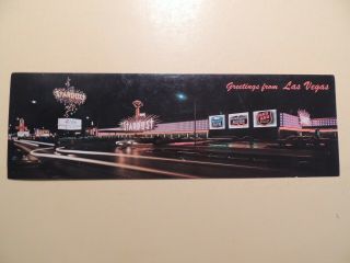 Stardust Hotel Casino Las Vegas Nevada Oversized Postcard Nighttime View 1970 