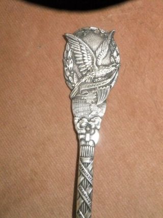 Antique Sterling Silver Spoon Columbian Exposition 1893 C.  D.  Peacock Rare & Lovel