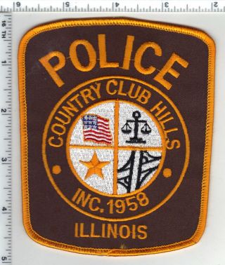 Country Club Hills Police (illinois) 2nd Shoulder Patch From The 1980 