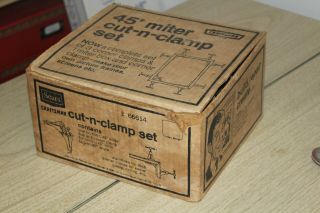 Vintage Craftsman Usa 66614 (4) Piece Cut & Clamp Miter Clamp Set Box